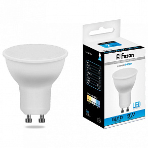 Лампа светодиодная Feron Saffit LB-560 GU10 9Вт 6400K 25844